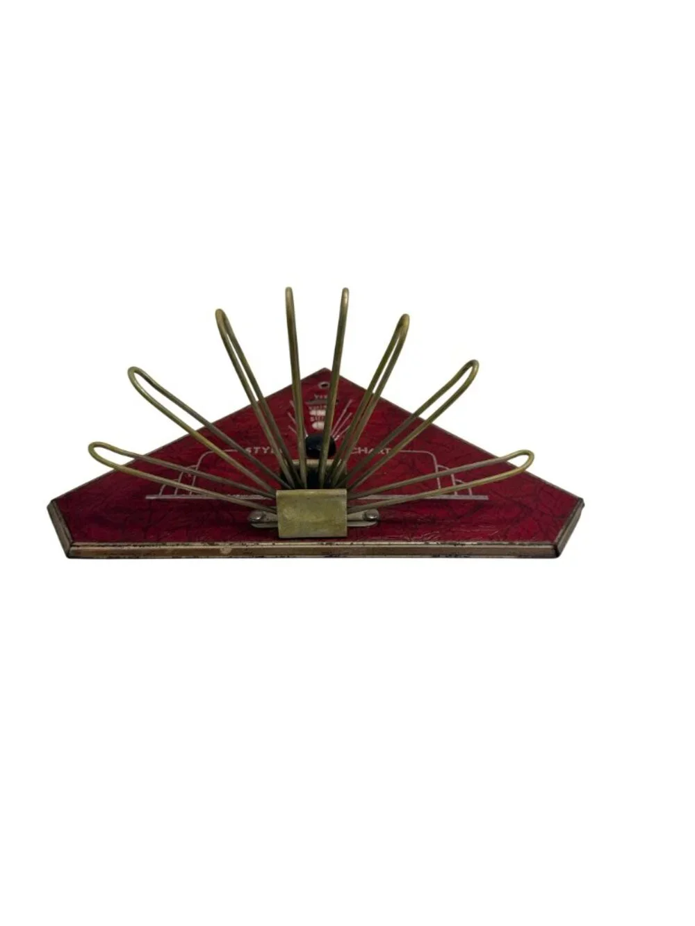 Vintage 1937 Art Deco NU-DELL Tie Rack Holder Style Chart Fashion Decision Maker